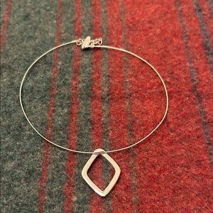 Artisan Ny Silver Necklace with Diamond-Shaped Pendant